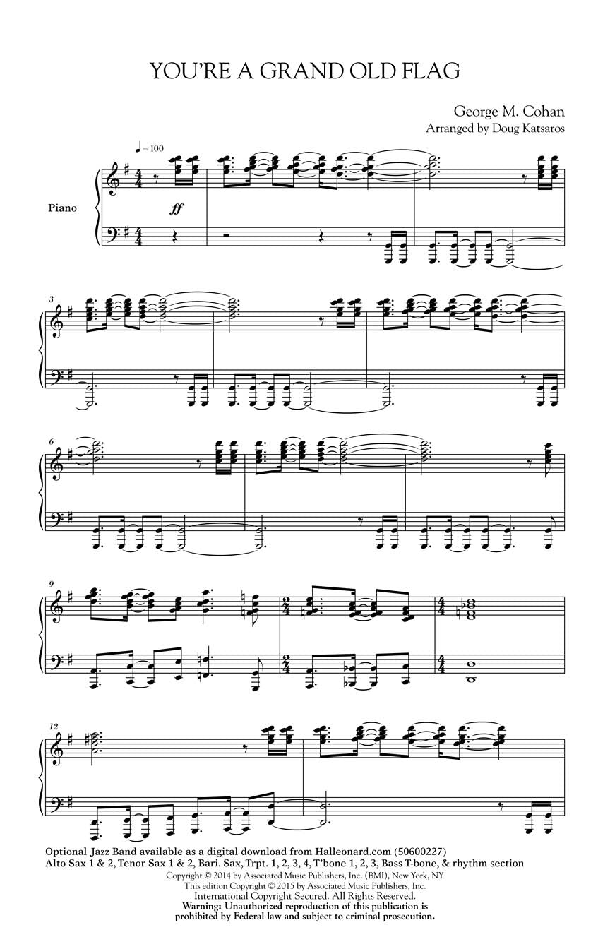 You're a Grand Old Flag - sample page 1