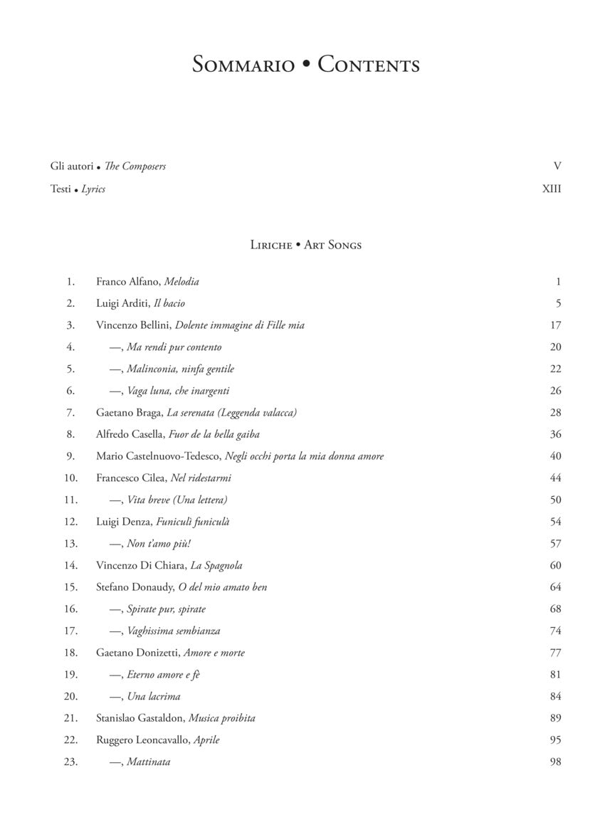 Italian Art Songs - sample page 2