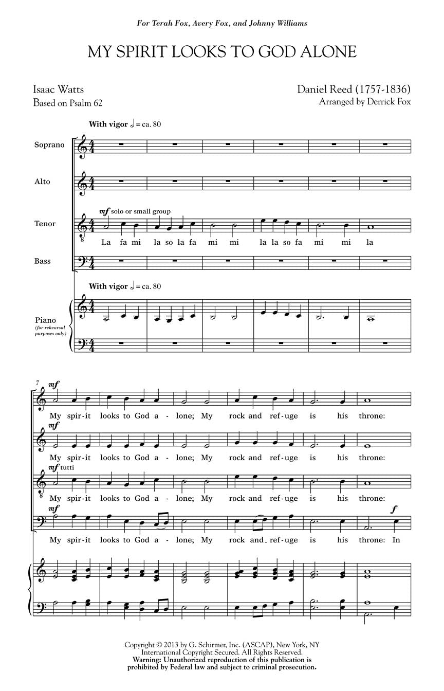 My Spirit Looks to God Alone - sample page 1