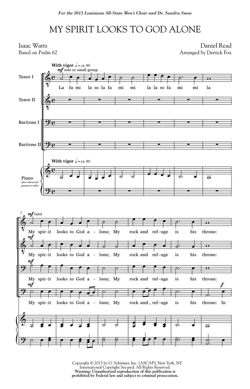 My Spirit Looks to God Alone - sample page 1