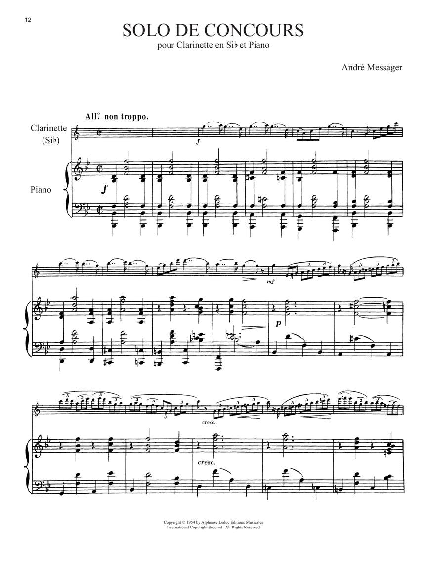 French Music for Clarinet - sample page 4