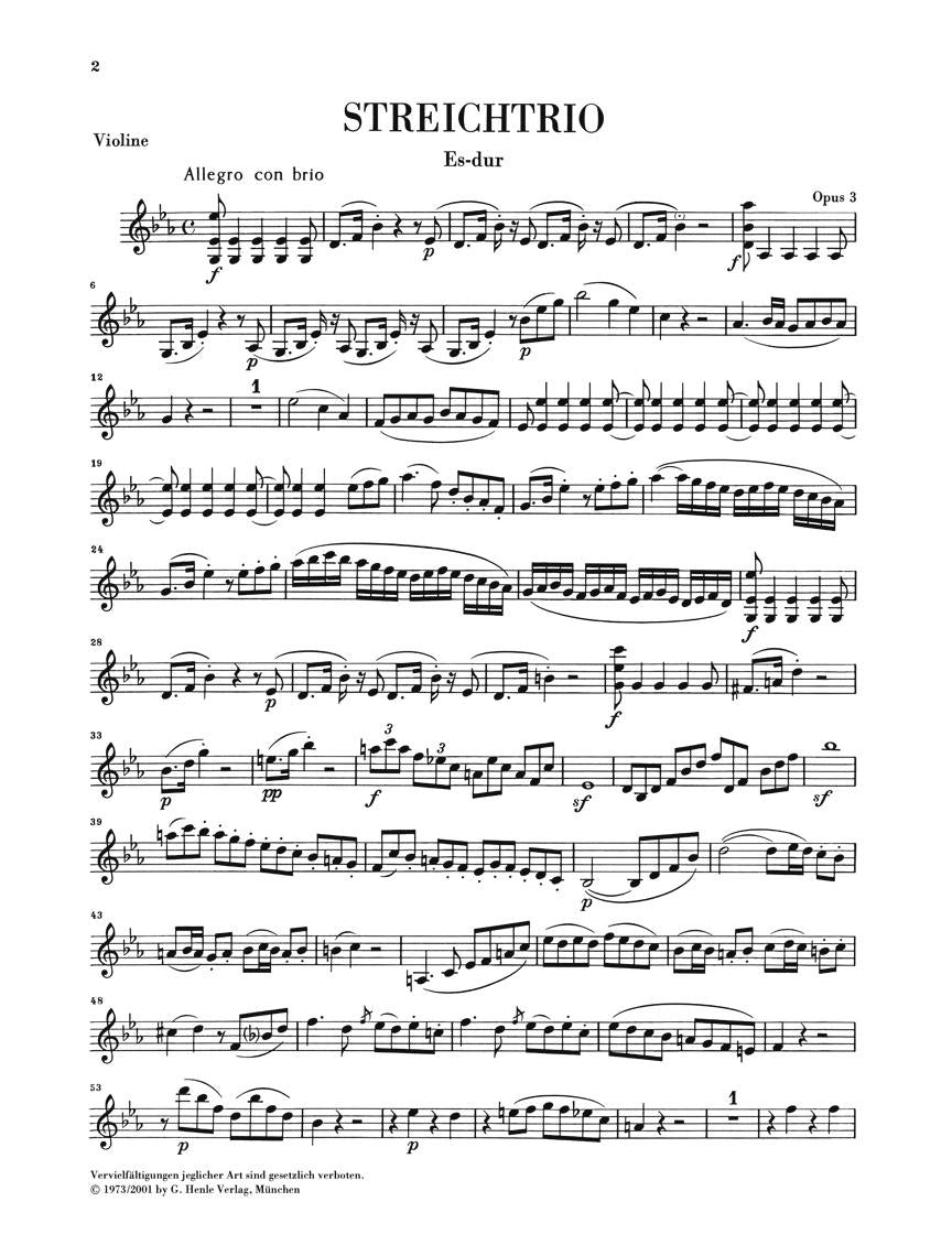 String Trios Op. 3, 8, and 9 and String Duo WoO 32 - sample page 1