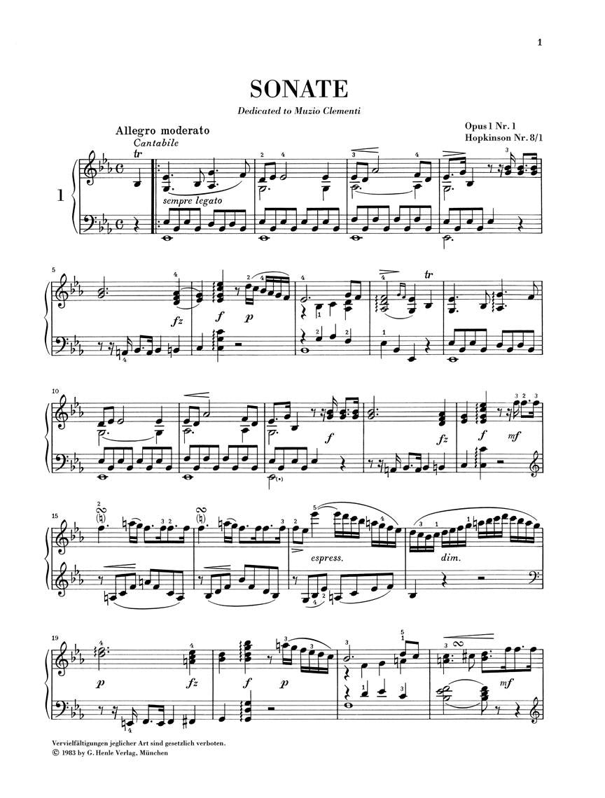 Piano Sonatas - sample page 1