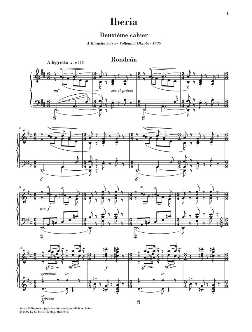 Iberia – Second Book - sample page 1
