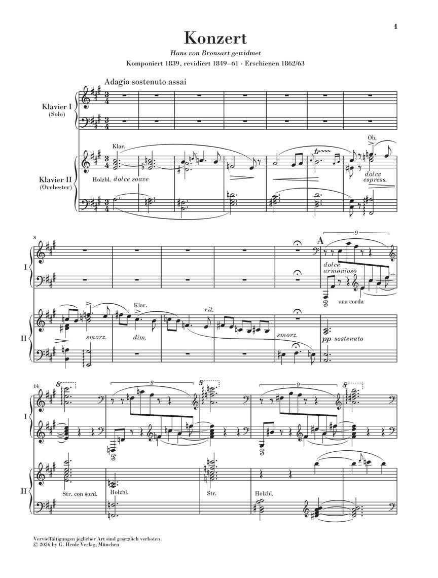 Piano Concerto No. 2 A Major - sample page 1