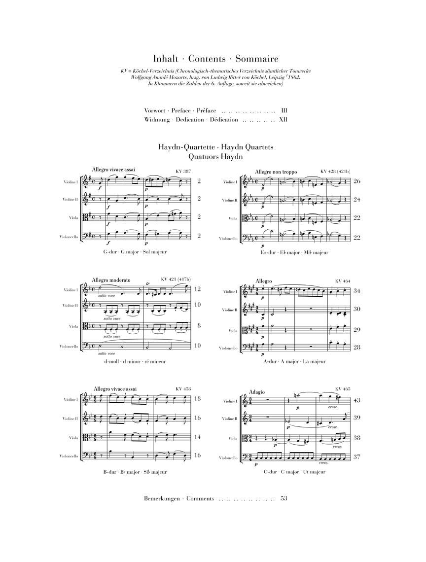 String Quartets, Volume 3 - sample page 1