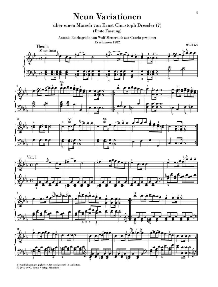 Piano Variations, Volume 1 – Revised Edition - sample page 1