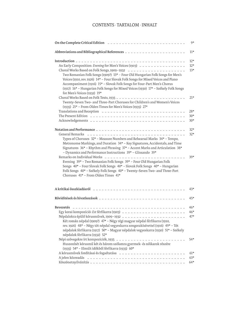 Choral Works: Bartók Complete Edition with Critical Report, Volume 9 - sample page 1