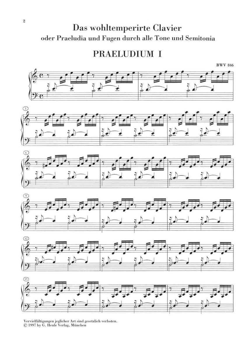 Johann Sebastian Bach – The Well-Tempered Clavier, Part I BWV 846-869 - sample page 1