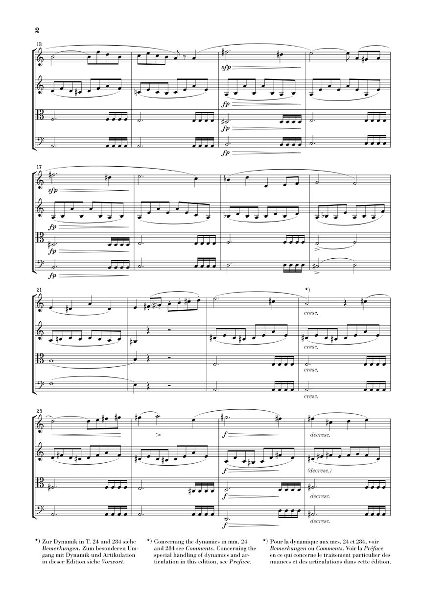 String Quartet in A Minor, Op. 29, D. 804 “Rosamunde” - sample page 2