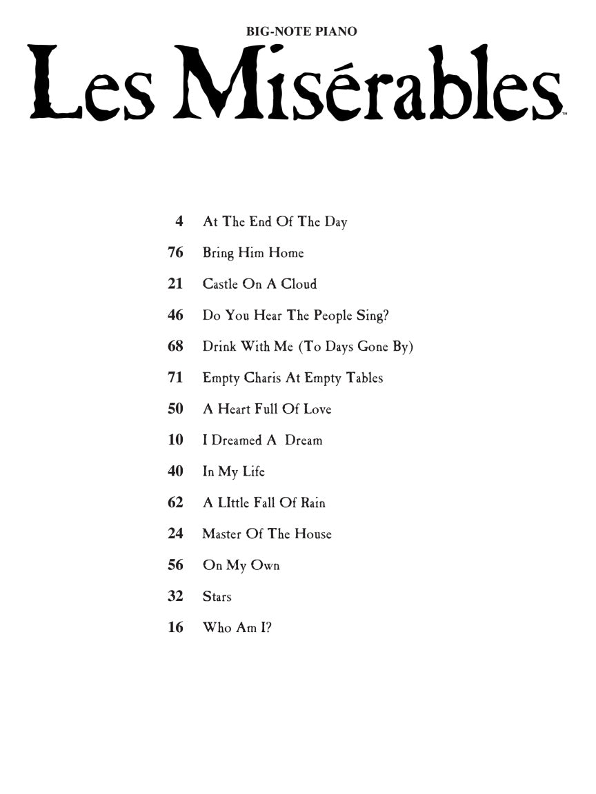 Les Misérables - sample page 1