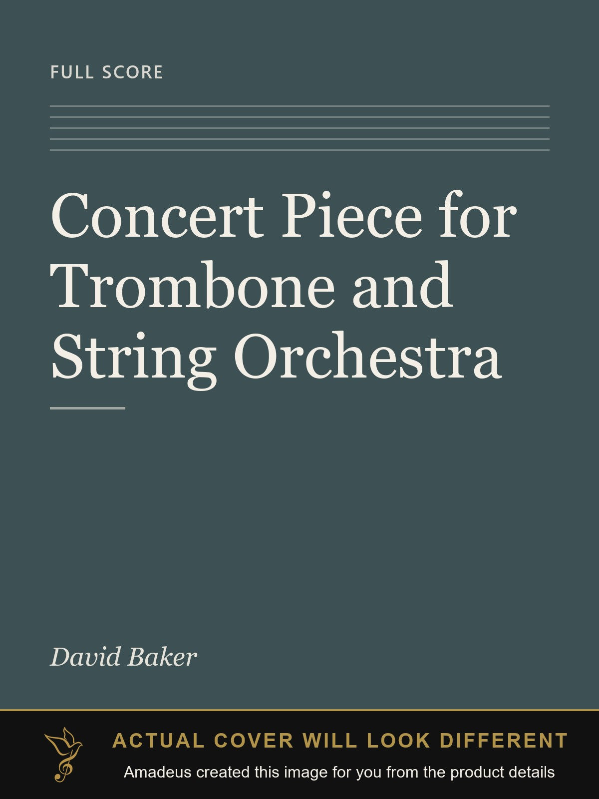 Concert Piece for Trombone and String Orchestra - Amadeus created this image from the product details; the actual cover will look different