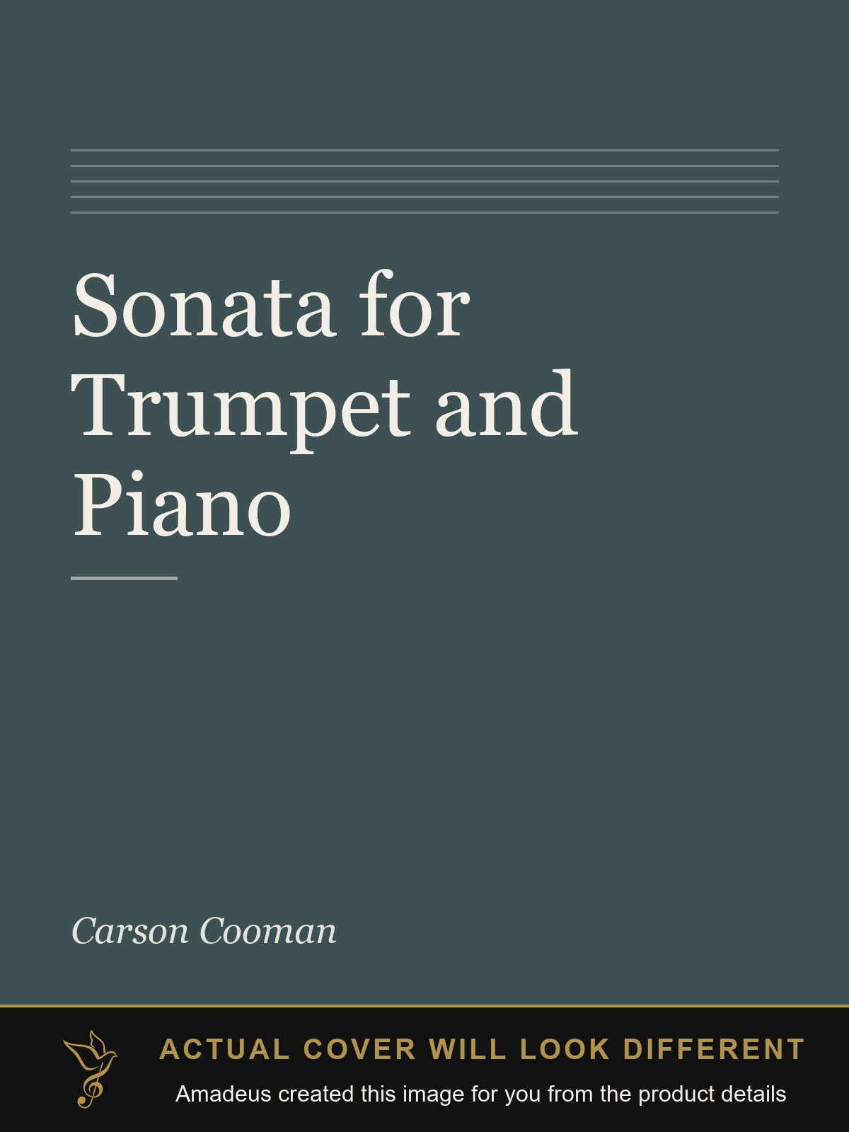 Sonata for Trumpet and Piano - Amadeus created this image from the product details; the actual cover will look different