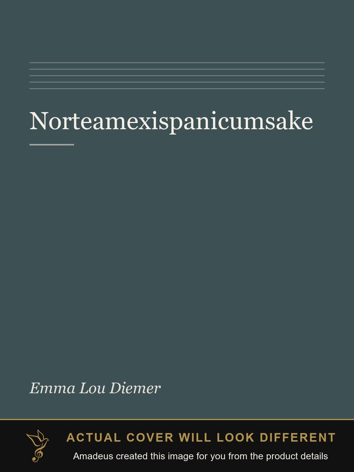 Norteamexispanicumsake - Amadeus created this image from the product details; the actual cover will look different