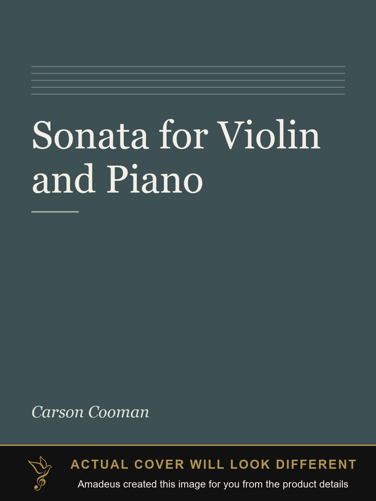 Sonata for Violin and Piano - Amadeus created this image from the product details; the actual cover will look different