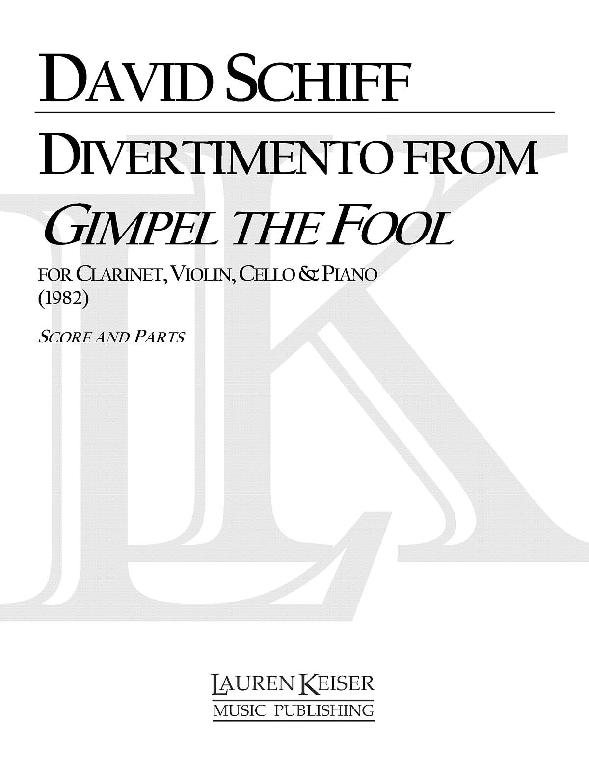 Product Cover for Divertimento from Gimpel the Fool