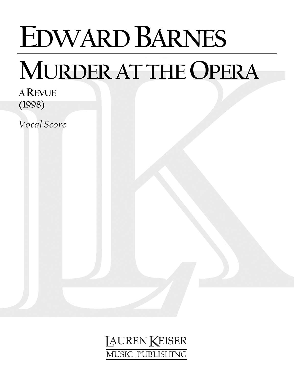 Product Cover for Murder at the Opera: A Revue