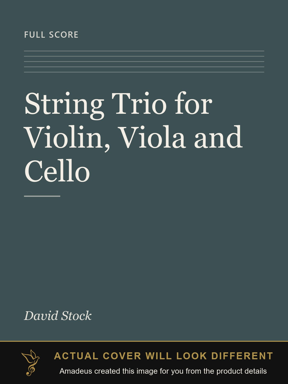 String Trio for Violin, Viola and Cello - Amadeus created this image from the product details; the actual cover will look different