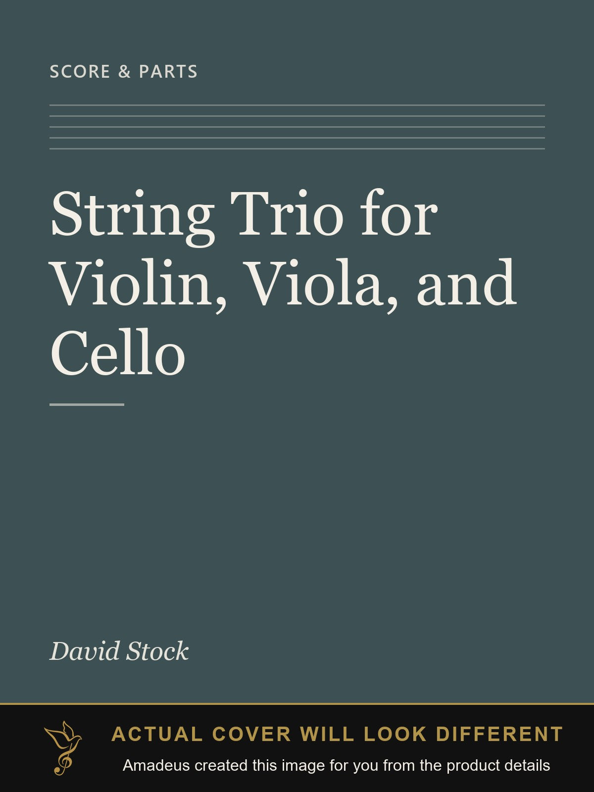 String Trio for Violin, Viola, and Cello - Amadeus created this image from the product details; the actual cover will look different