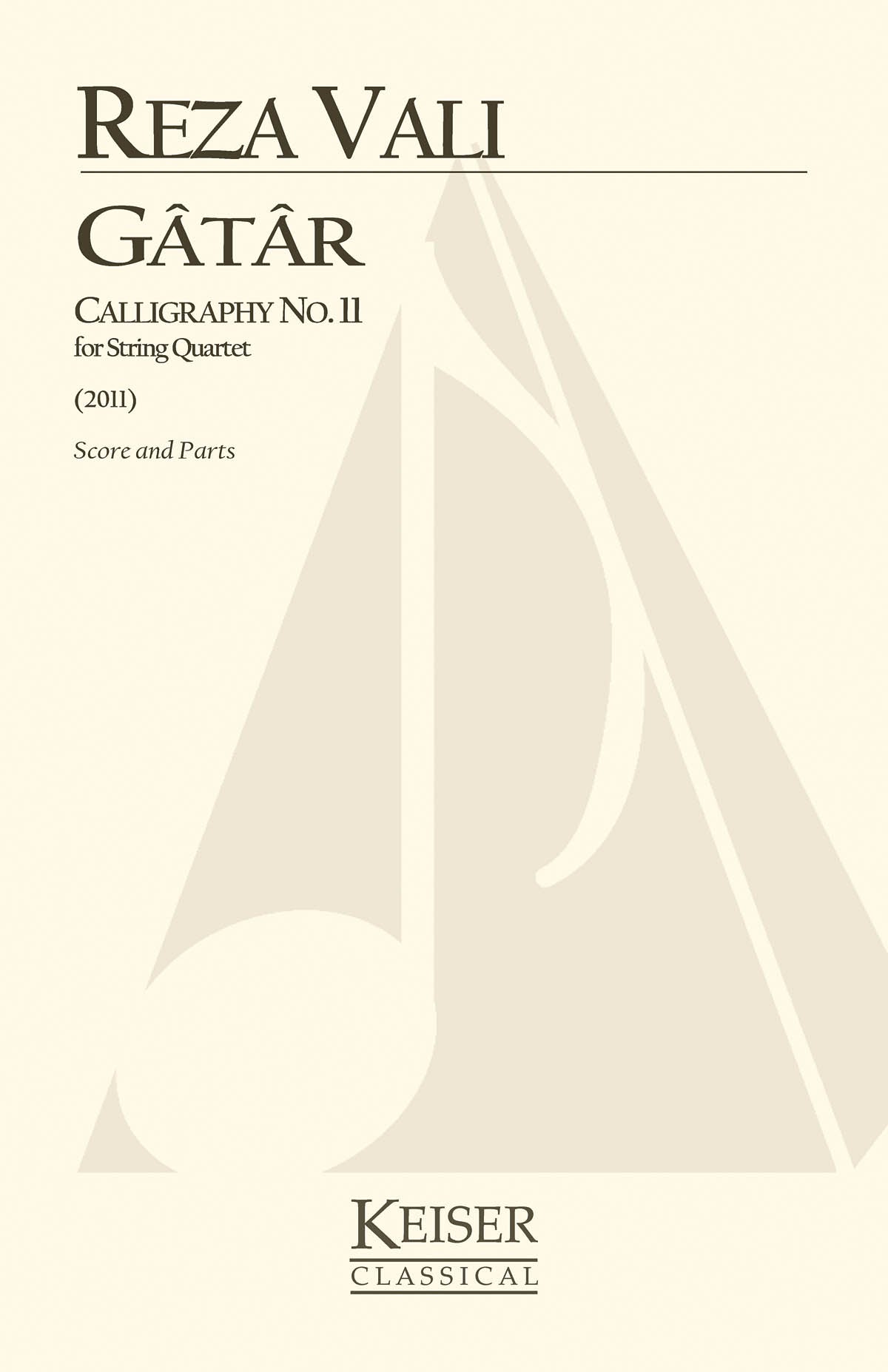 Product Cover for Gatar: Calligraphy No. 11 for String Quartet