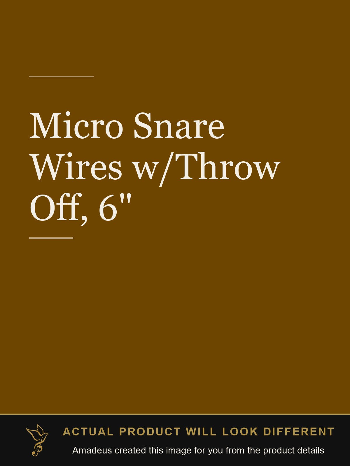 Micro Snare Wires w/Throw Off, 6" - Amadeus created this image from the product details; the actual product will look different