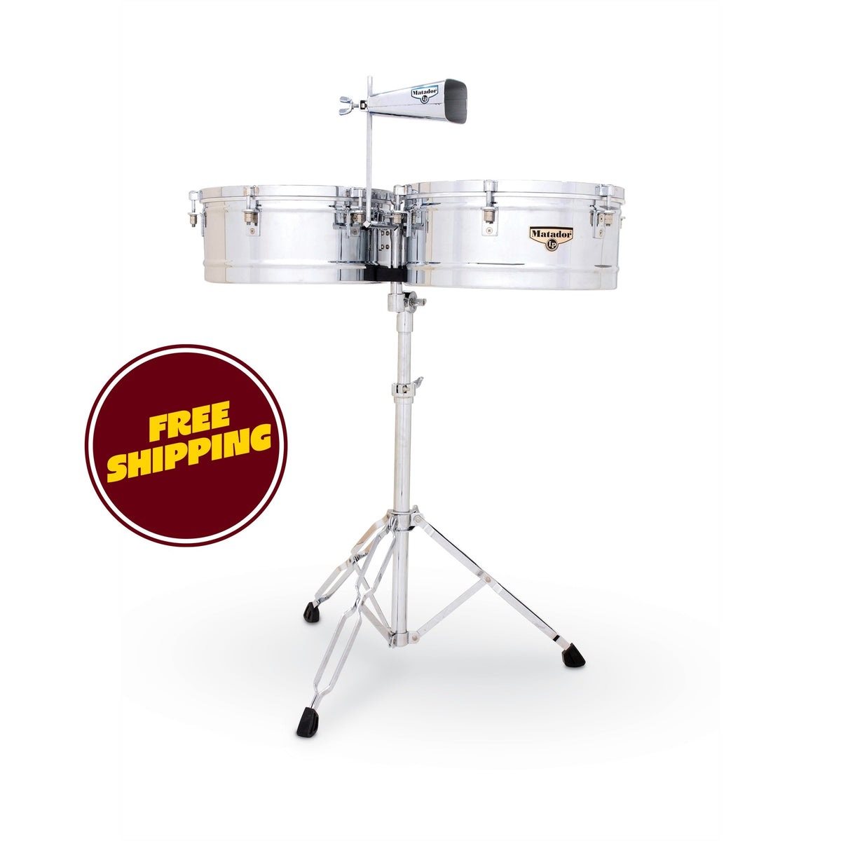 Product Cover for Matador M257 14 And 15 Timbales - Chrome With Chrome Hardware