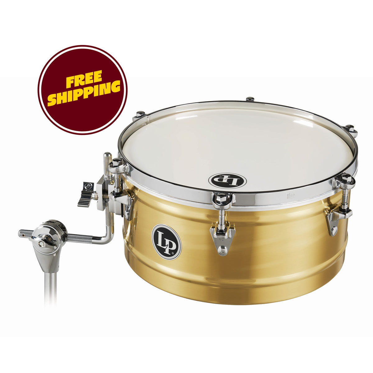 Product Cover for 13 Brass Timbale With Chrome Hardware And Mount Bracket