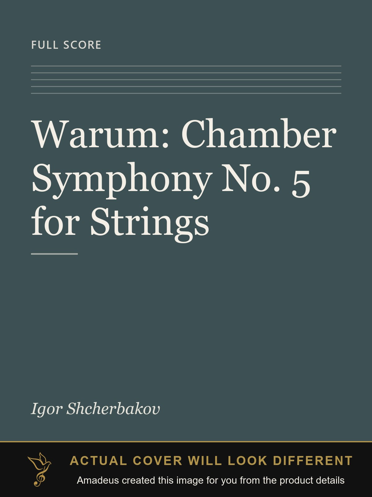 Warum: Chamber Symphony No. 5 for Strings - Amadeus created this image from the product details; the actual cover will look different
