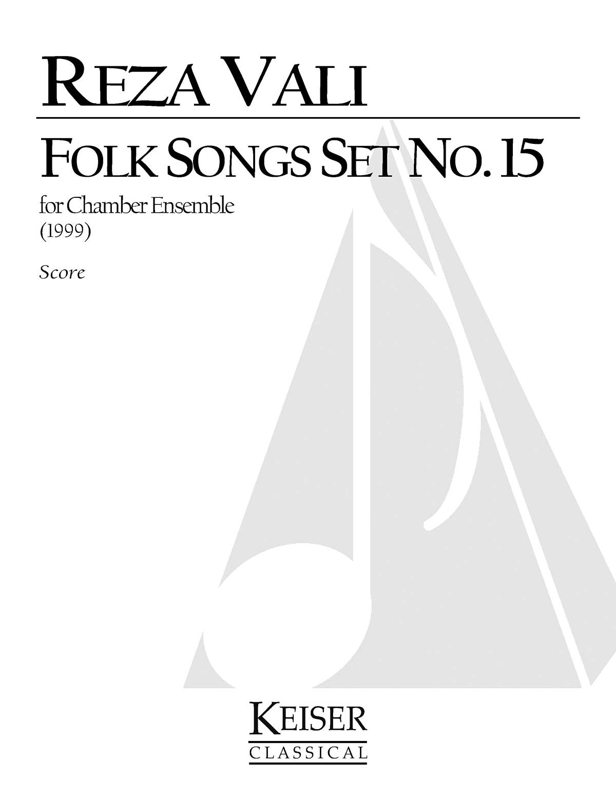 Product Cover for Folk Songs: Set No. 15 for 5 Players, Full Score