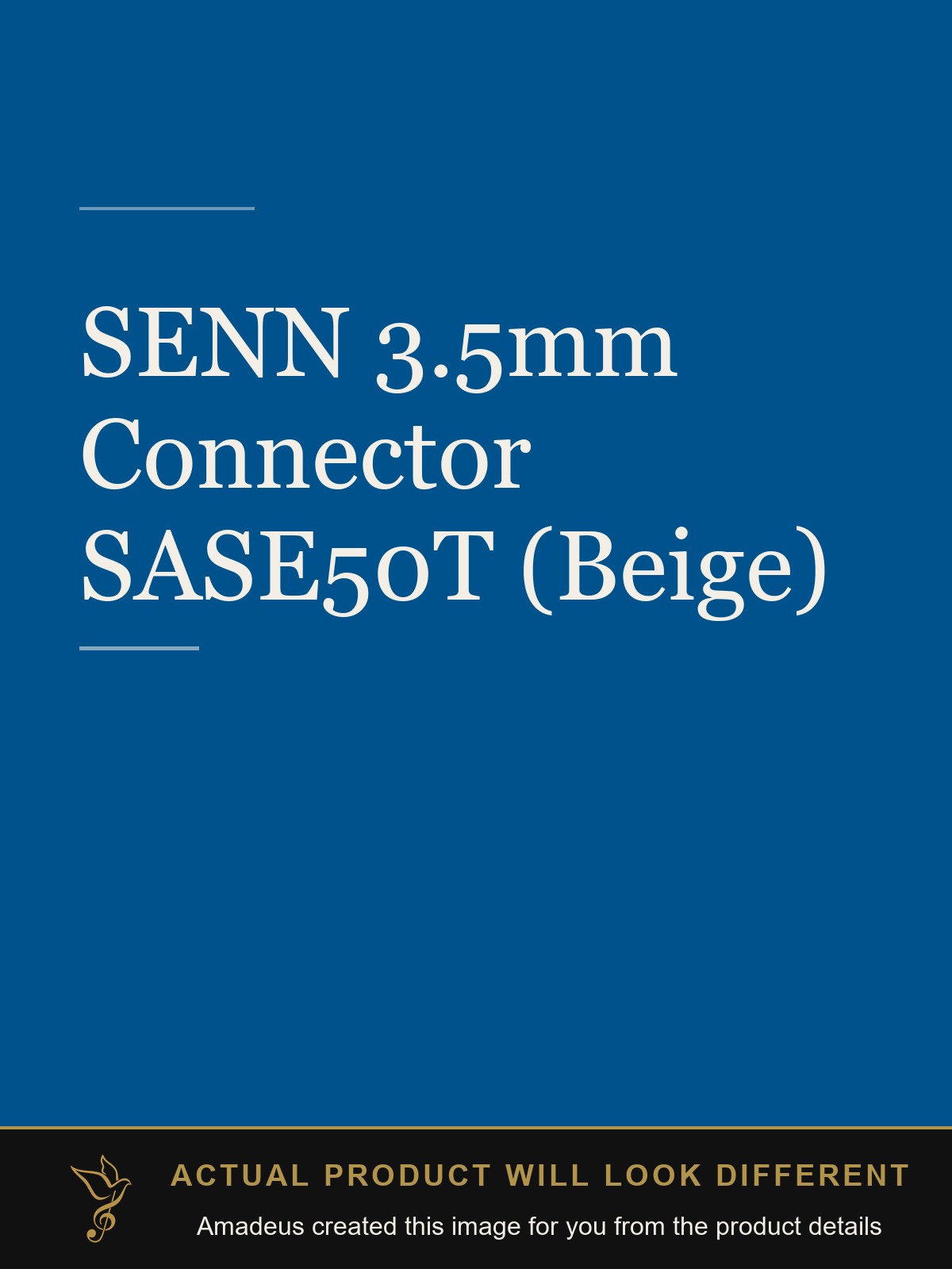SENN 3.5mm Connector SASE50T (Beige) - Amadeus created this image from the product details; the actual product will look different