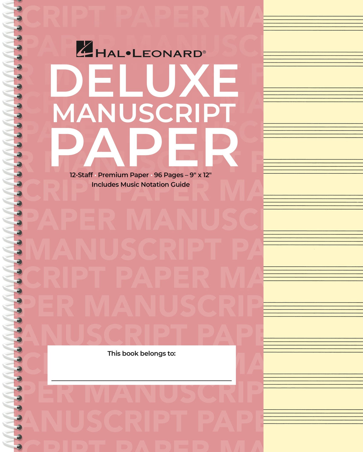 Product Cover for Deluxe Wirebound Premium Manuscript Paper (Pink Cover)