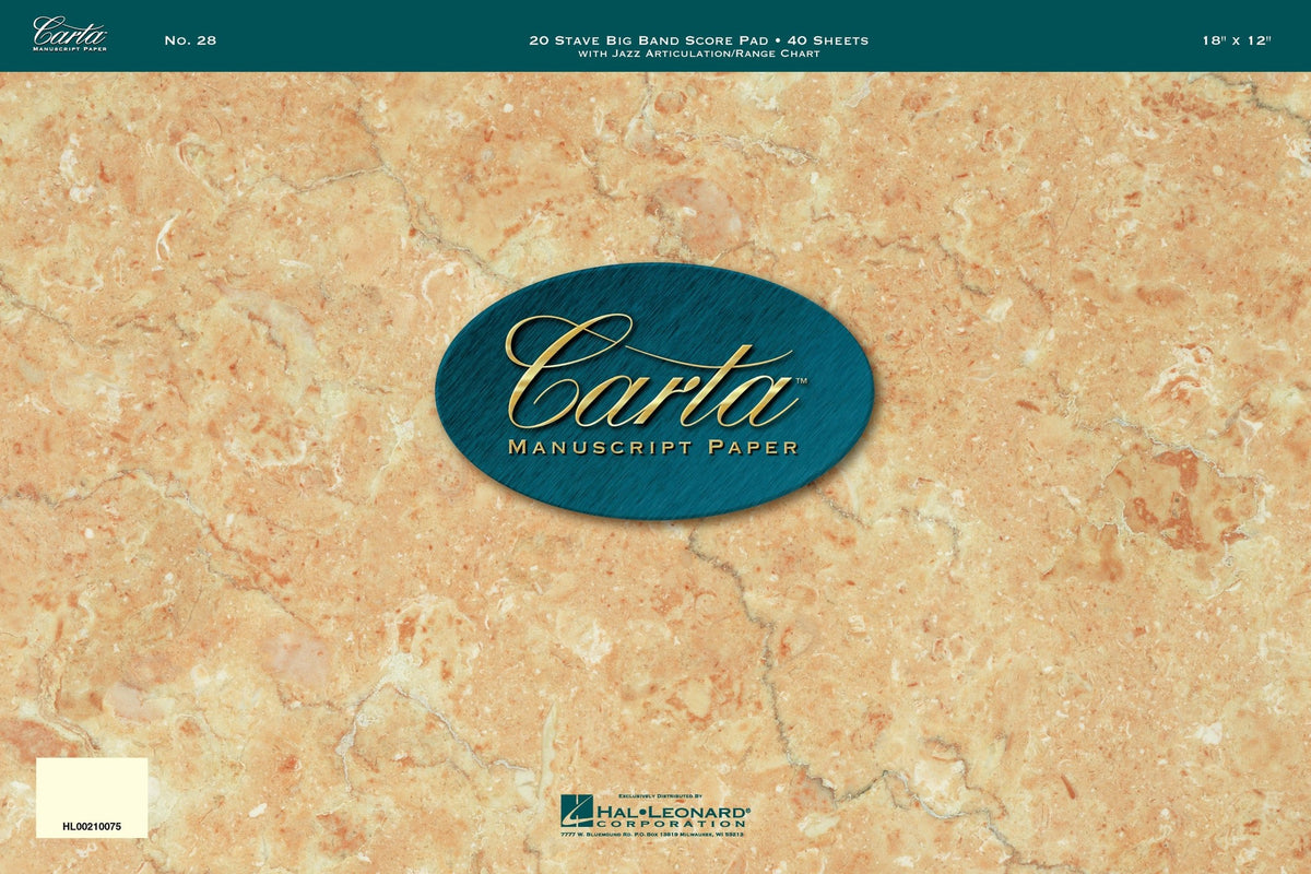 Product Cover for Carta Manuscript Paper No. 28 – Professional