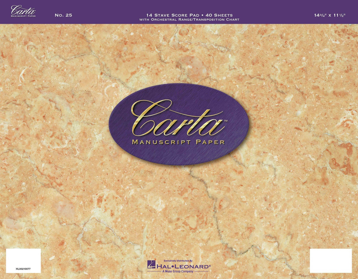 Product Cover for Carta Manuscript Paper No. 25 – Professional