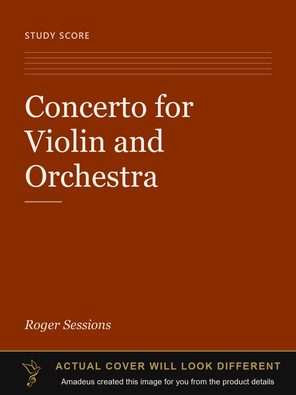 Concerto for Violin and Orchestra - Amadeus created this image from the product details; the actual cover will look different