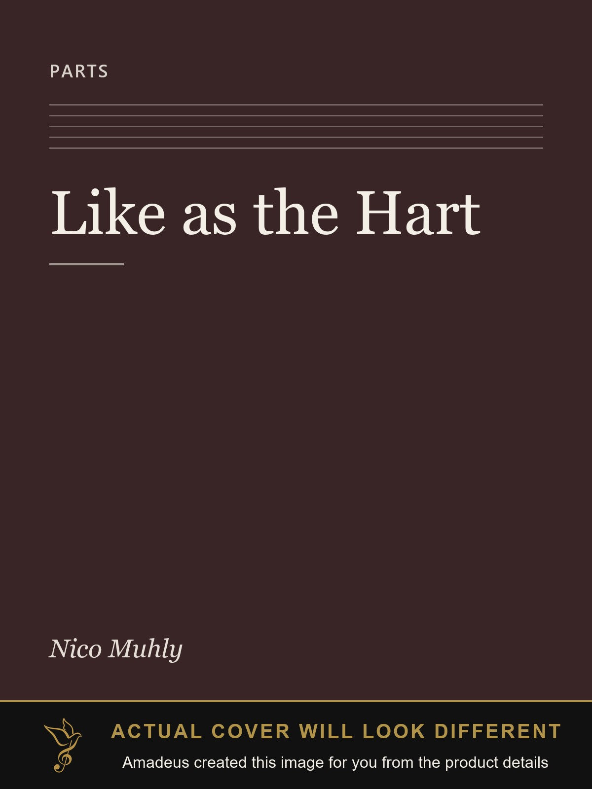 Like as the Hart - Amadeus created this image from the product details; the actual cover will look different