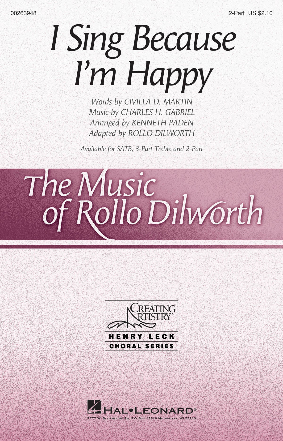 Product Cover for I Sing Because I'm Happy