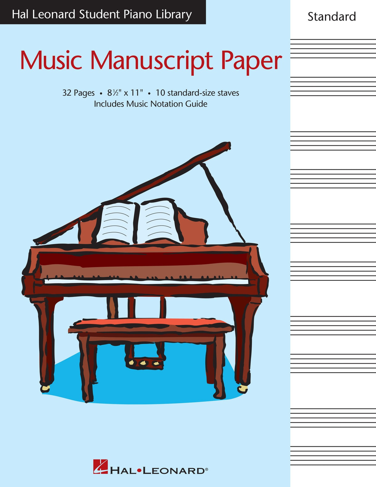Product Cover for Hal Leonard Student Piano Library Standard Music Manuscript Paper