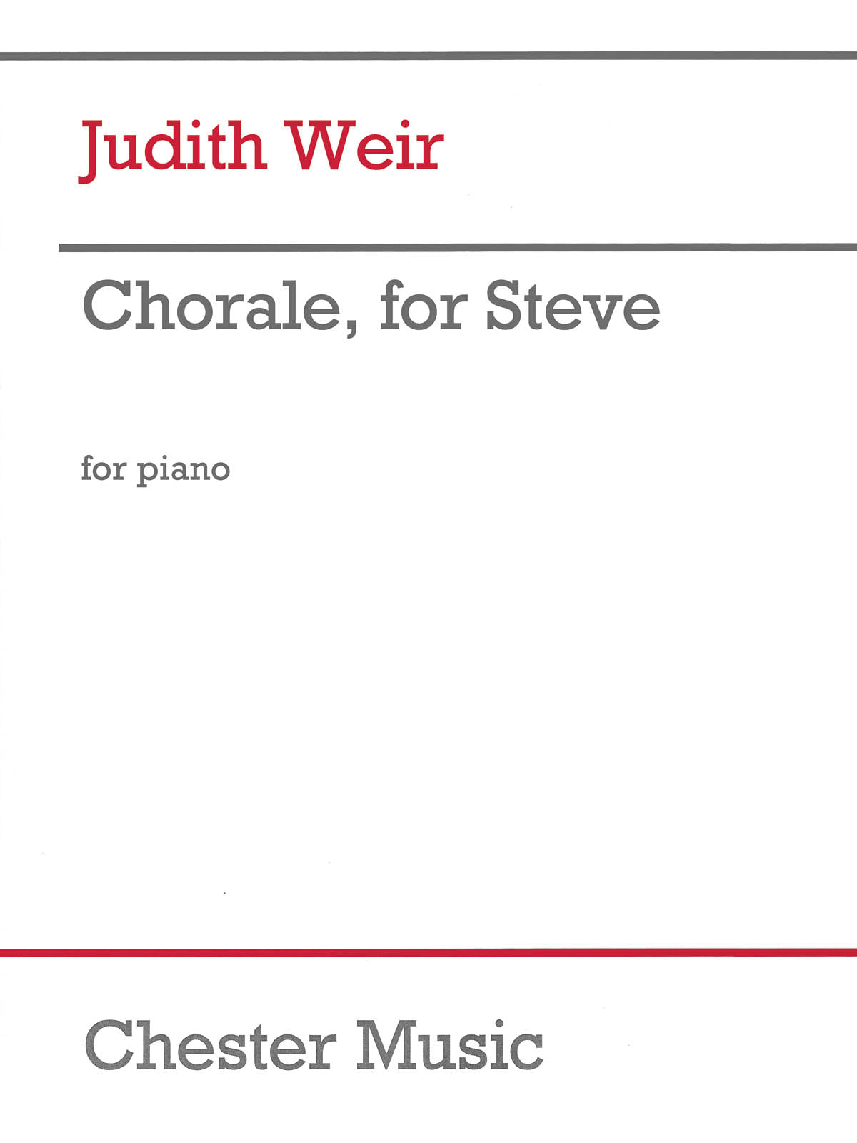 Product Cover for Chorale, for Steve
