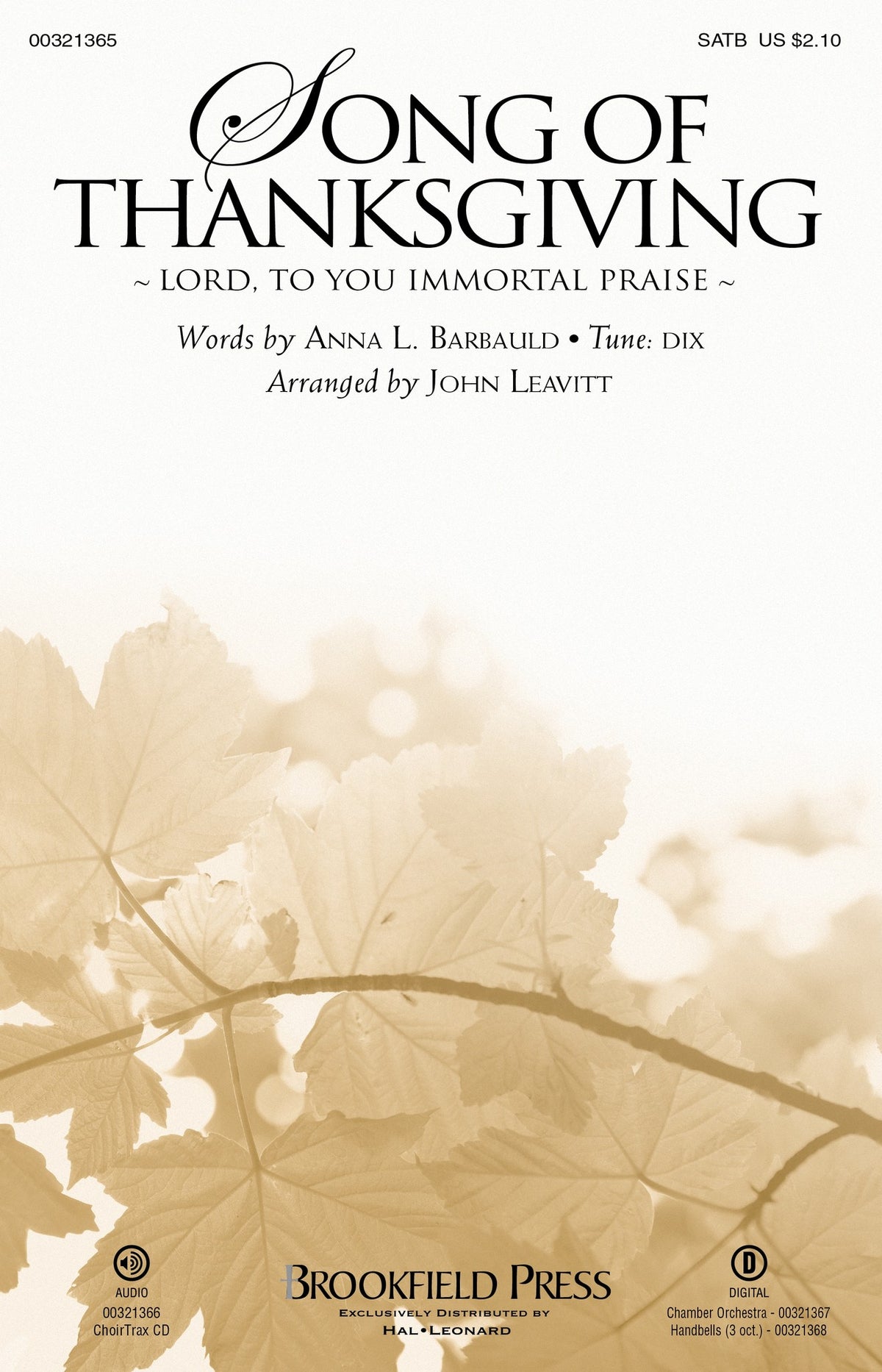 Product Cover for Song of Thanksgiving