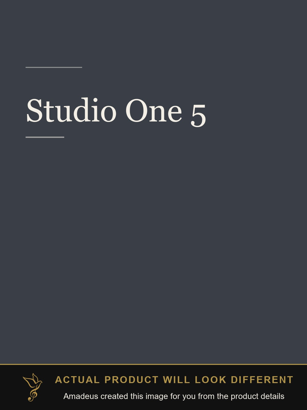 Studio One 5 - Amadeus created this image from the product details; the actual product will look different