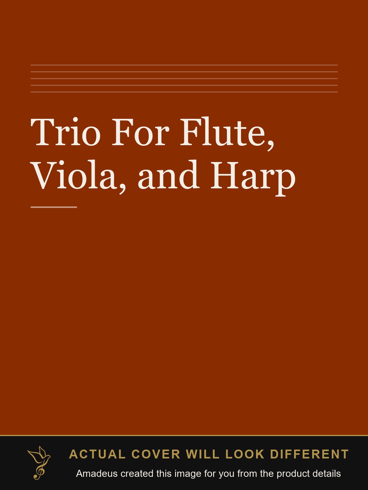 Trio For Flute, Viola, and Harp - Amadeus created this image from the product details; the actual cover will look different