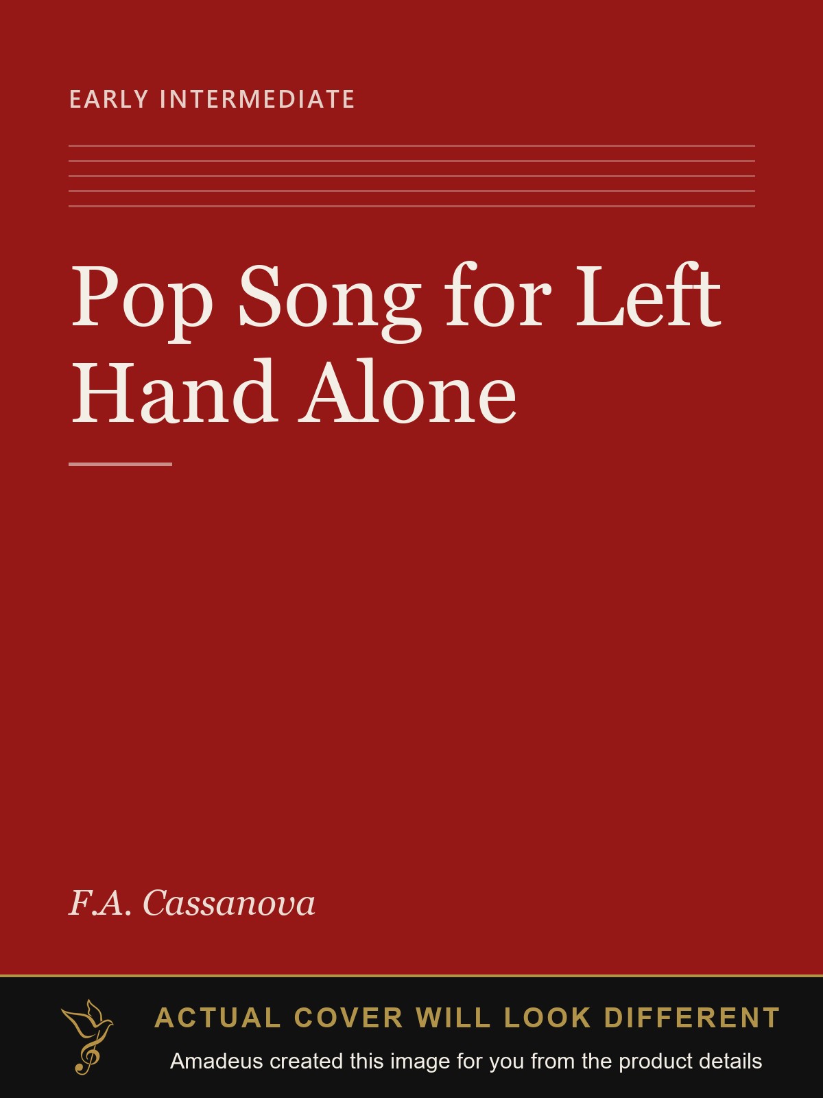 Pop Song for Left Hand Alone - Amadeus created this image from the product details; the actual cover will look different