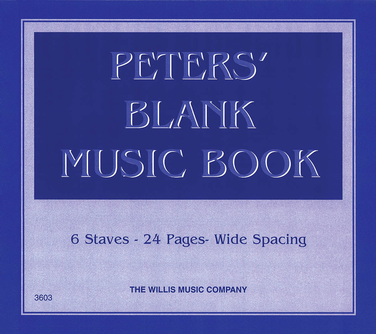 Product Cover for Peters' Blank Music Book (Blue)