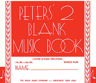 Product Cover for Peters' Blank Music Book (Red)