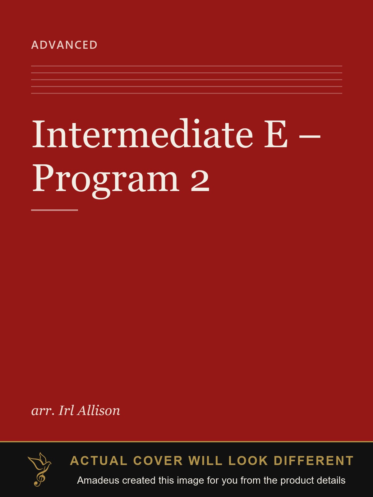 Intermediate E – Program 2 - Amadeus created this image from the product details; the actual cover will look different
