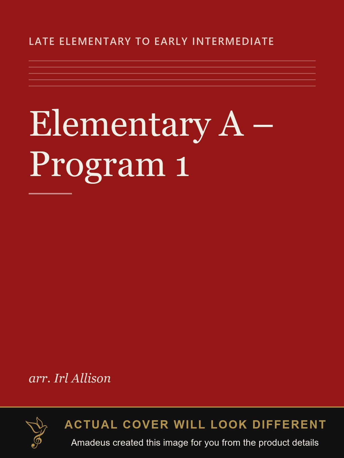 Elementary A – Program 1 - Amadeus created this image from the product details; the actual cover will look different