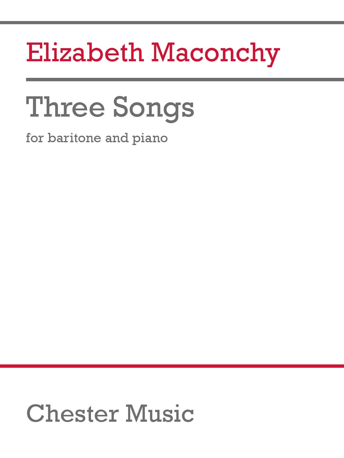 Product Cover for Three Songs for Baritone and Piano