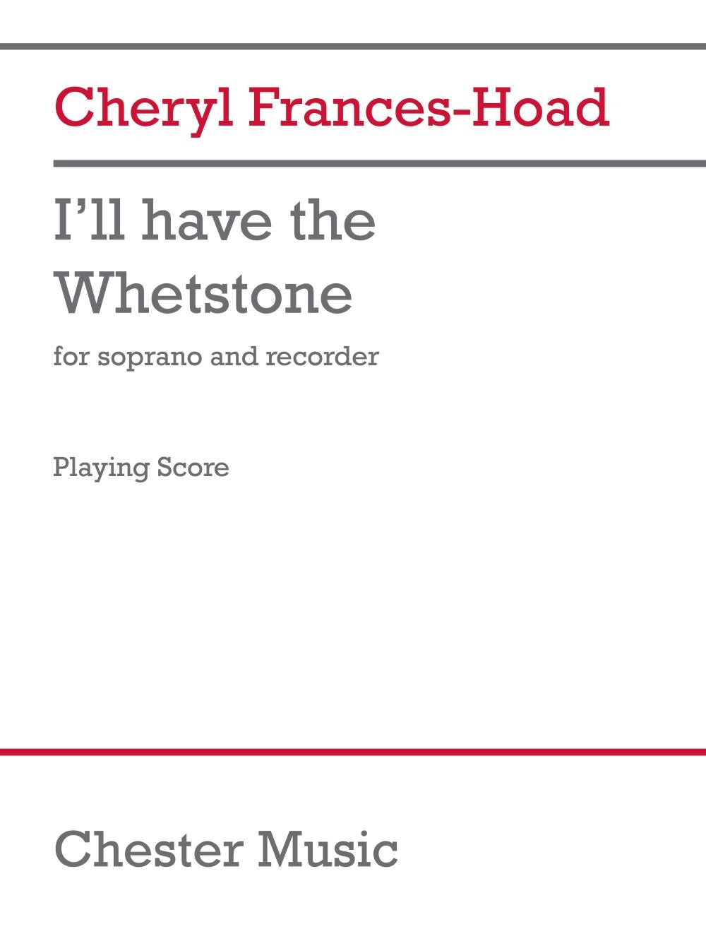 Product Cover for I'll Have the Whetstone (Two Performance Scores)