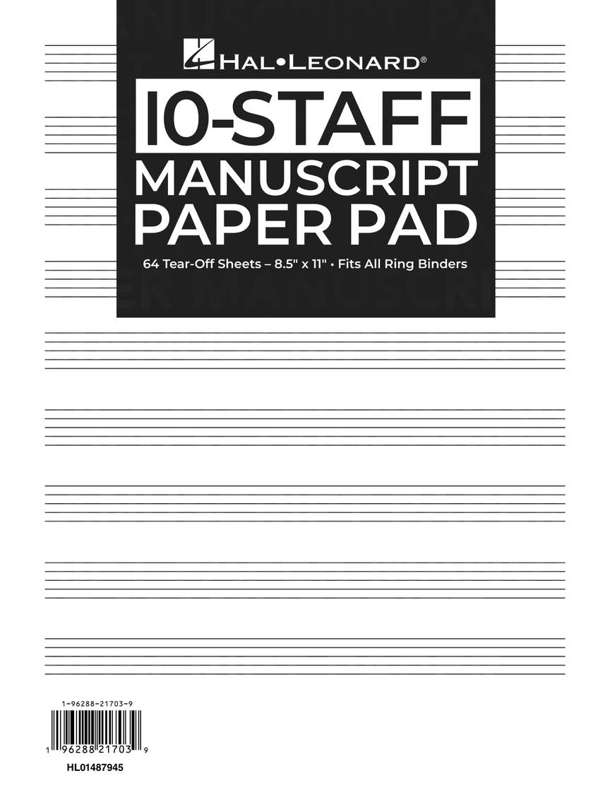 Product Cover for Manuscript Paper 10-Staff Paper Pad