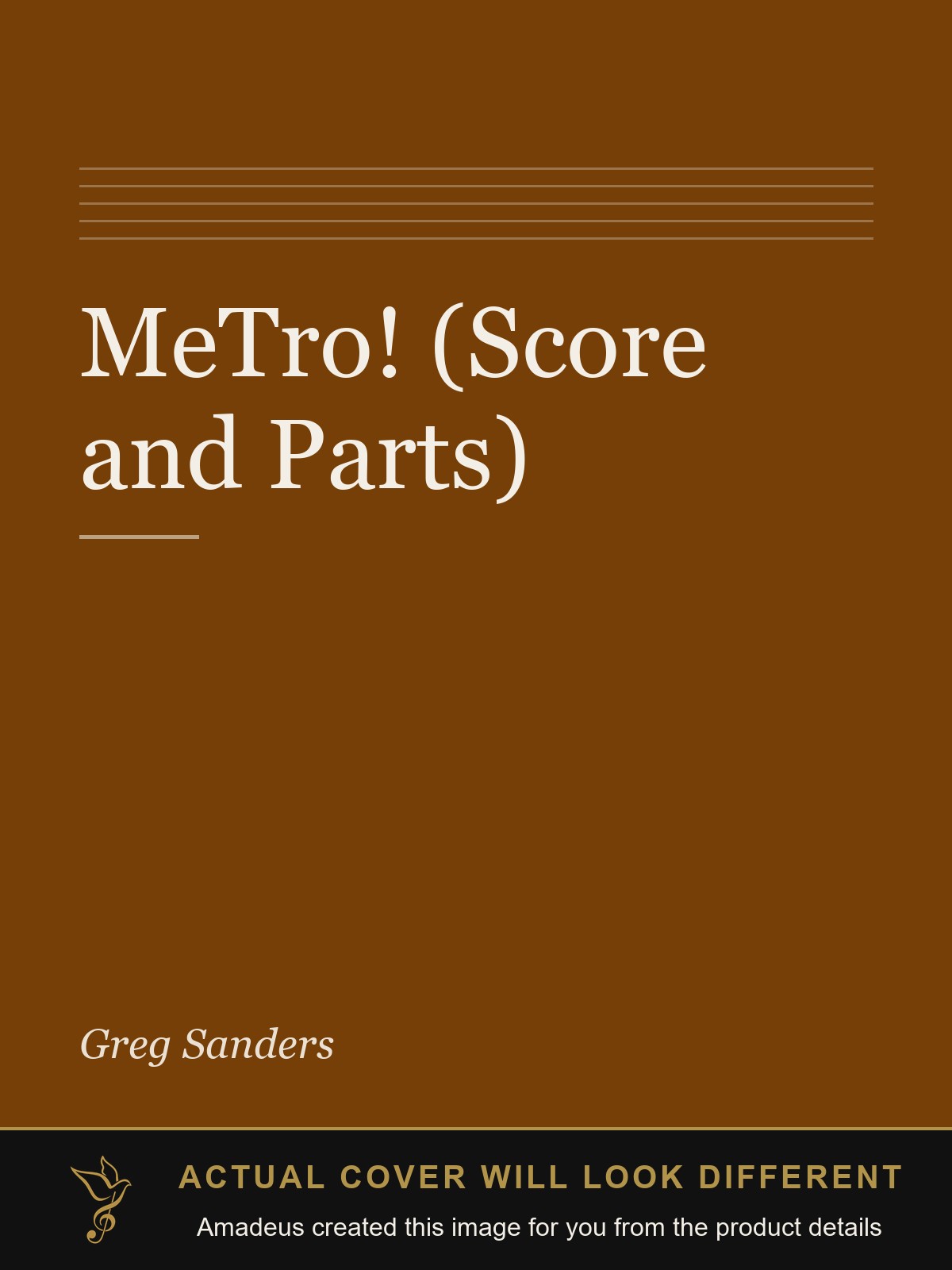 MeTro! (Score and Parts) - Amadeus created this image from the product details; the actual cover will look different